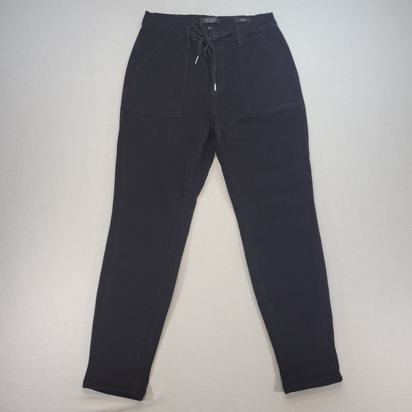 Judy Blue Jeans Womens 30 Black Denim Jogger Darwstring‎ Stretch Pants - Picture 1 of 12